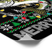 Merry Fishmas Funny B Fishing Christmas For Women  Poster (Ecke)