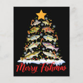 Merry Fishmas Funny Christmas Tree Lights Fish Fis (Vorderseite)