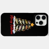 Merry Fishmas Funny Christmas Tree Lights Fish Fis Case-Mate iPhone Hülle (Rückseite (Horizontal))