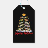 Merry Fishmas Funny Christmas Tree Lights Fish Fis Geschenkanhänger (Rückseite)