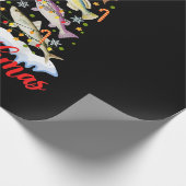 Merry Fishmas Funny Christmas Tree Lights Fish Fis Geschenkpapier (Ecke)