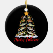 Merry Fishmas Funny Christmas Tree Lights Fish Fis Keramik Ornament (Hinten)