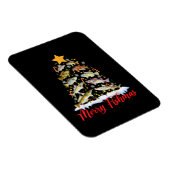 Merry Fishmas Funny Christmas Tree Lights Fish Fis Magnet (Rechte Seite)