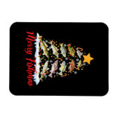 Merry Fishmas Funny Christmas Tree Lights Fish Fis Magnet (Horizontal)