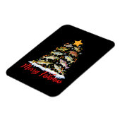 Merry Fishmas Funny Christmas Tree Lights Fish Fis Magnet (Linke Seite)