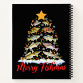 Merry Fishmas Funny Christmas Tree Lights Fish Fis Notizblock (Rückseite)