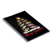 Merry Fishmas Funny Christmas Tree Lights Fish Fis Notizblock (Rechte Seite)