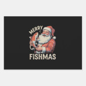 Merry Fishmas Funny Christmas Weihnachten Weihnach Geschenkpapier Set (Vorderseite)