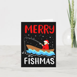 Merry Fishmas Funny Christmas Weihnachten Weihnach Karte