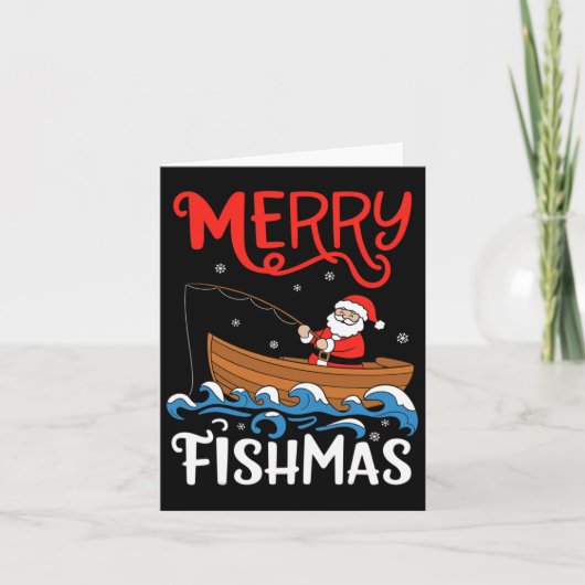 Merry Fishmas Funny Christmas Weihnachten Weihnach Karte (Vorderseite)