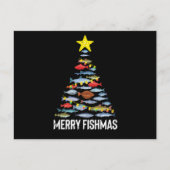 Merry Fishmas Funny Fish Christmas Fishing Xmas Postkarte (Vorderseite)