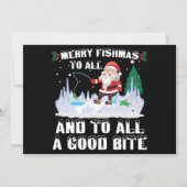 Merry Fishmas Funny Fish Fish Fishing Fisherman Xm Einladung (Vorderseite)