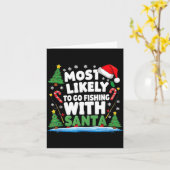 Merry Fishmas Funny Fish Santa Bigfoot Christmas F Karte (Gelbe Blume)