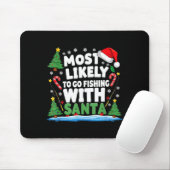 Merry Fishmas Funny Fish Santa Bigfoot Christmas F Mousepad (Mit Mouse)