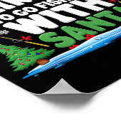 Merry Fishmas Funny Fish Santa Bigfoot Christmas F Poster (Ecke)