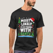 Merry Fishmas Funny Fish Santa Bigfoot Christmas F T-Shirt (Vorderseite)