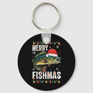 Merry Fishmas Funny Fishing Christmas Pajama Fishe Schlüsselanhänger