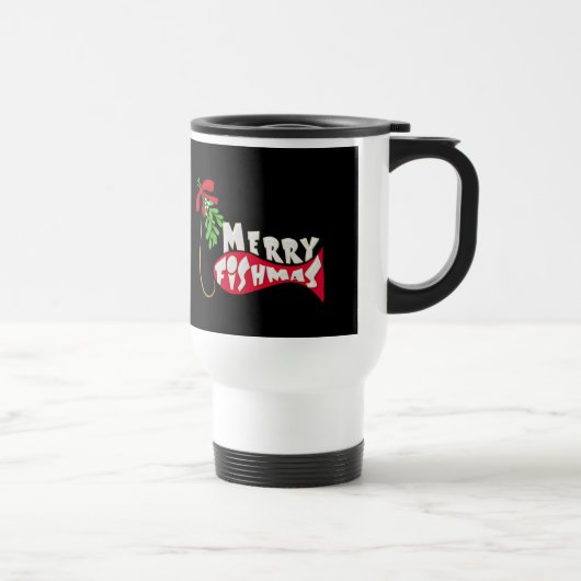 Merry Fishmas Funny Fishing Weihnachten Tasse (Rechts)