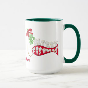 Merry Fishmas Funny Fishing Weihnachten Tasse