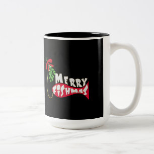 Merry Fishmas Funny Fishing Weihnachten Tasse