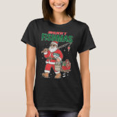 Merry Fishmas Santa Fishing Funny Christmas Fisher T-Shirt (Vorderseite)