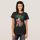 Merry Fishmas Santa Fishing Funny Christmas Fisher T-Shirt (Vorne ganz)