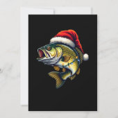Merry Fishmas Santa Fishing Lovers Funny Fisherman Einladung (Vorderseite)