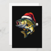 Merry Fishmas Santa Fishing Lovers Funny Fisherman Einladung (Vorne/Hinten)