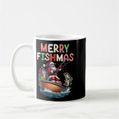 Merry Fishmas Santa Fishing Lovers Funny Fisherman Kaffeetasse (Links)