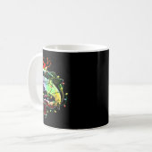 Merry Fishmas Santa Fishing Lovers Funny Fisherman Kaffeetasse (Vorderseite Links)