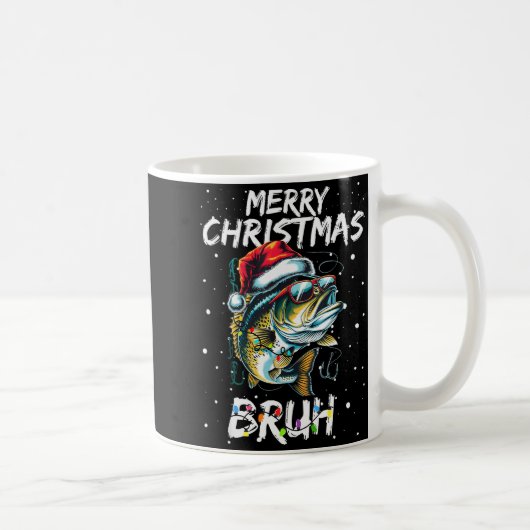 Merry Fishmas Santa Fishing Lovers Funny Fisherman Kaffeetasse (Rechts)