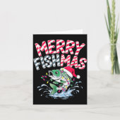 Merry Fishmas Santa Fishing Lovers Funny Fisherman Karte (Vorderseite)