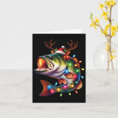 Merry Fishmas Santa Fishing Lovers Funny Fisherman Karte (Gelbe Blume)