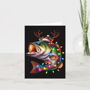 Merry Fishmas Santa Fishing Lovers Funny Fisherman Karte