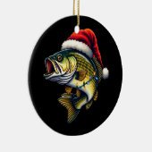 Merry Fishmas Santa Fishing Lovers Funny Fisherman Keramik Ornament (Rechts)