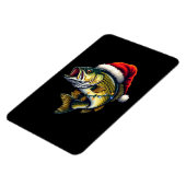 Merry Fishmas Santa Fishing Lovers Funny Fisherman Magnet (Linke Seite)