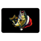 Merry Fishmas Santa Fishing Lovers Funny Fisherman Magnet (Horizontal)