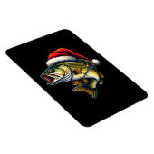 Merry Fishmas Santa Fishing Lovers Funny Fisherman Magnet (Rechte Seite)