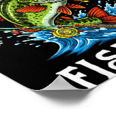 Merry Fishmas Santa Fishing Lovers Funny Fisherman Poster (Ecke)