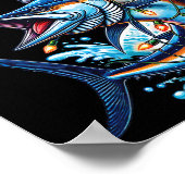 Merry Fishmas Santa Fishing Lovers Funny Fisherman Poster (Ecke)