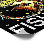 Merry Fishmas Santa Fishing Lovers Funny Fisherman Poster (Ecke)