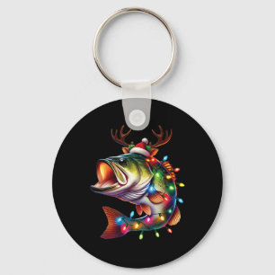 Merry Fishmas Santa Fishing Lovers Funny Fisherman Schlüsselanhänger
