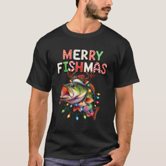Merry Fishmas Santa Fishing Lovers Funny Fisherman T-Shirt