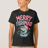 Merry Fishmas Santa Fishing Lovers Funny Fisherman T-Shirt (Vorderseite)