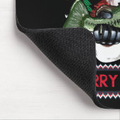 Merry Fishmas Santa Fishing Ugly Christmas Sweater Mousepad (Ecke)