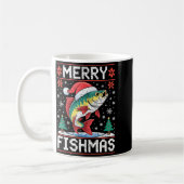 Merry Fishmas Ugly Christmas Sweater Fishing Lover Kaffeetasse (Links)