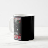 Merry Fishmas Ugly Sweater Ugly Fishing Christmas Kaffeetasse (Vorderseite Links)