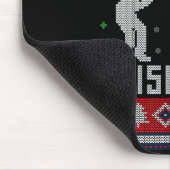 Merry Fishmas Ugly Sweater Ugly Fishing Christmas  Mousepad (Ecke)