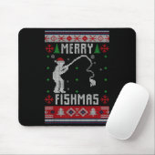 Merry Fishmas Ugly Sweater Ugly Fishing Christmas  Mousepad (Mit Mouse)