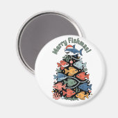 Merry Fishmas Weihnachtsbaum Fish Funny Fishing Magnet (Vorderseite/Rückseite)